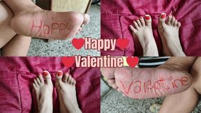 Happy Valentine's Day: writing it on my feet