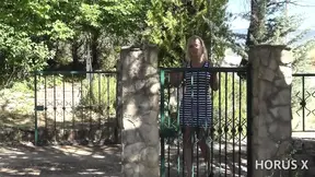 French MILF Lenny takes anal outdoor fuck from her husband