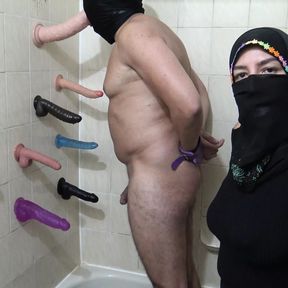 Real Arabic Hijab Mistress Humiliates Her Slave