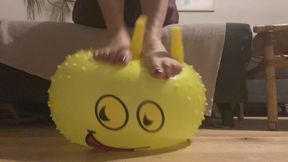 Humping and kicking this cute ball with my feet