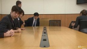 Big-Tit Asian Secretary Rika Sugisaki Sucks & Fucks Hard