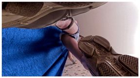 Place your face under dirty Balenciaga sneakers on skinny college girl, fc342x 1080p