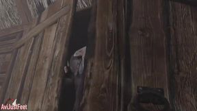 Ashley Tickles Ada's Foot (Tied Up BDSM) [AviTickleME]