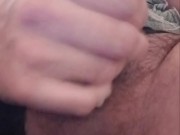 Crossdresser Strokes His Big Fat Cock And Cums Many Times