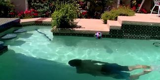 Twunk Likes his Time in the Pool as he Milks and (Jacob Marteny)