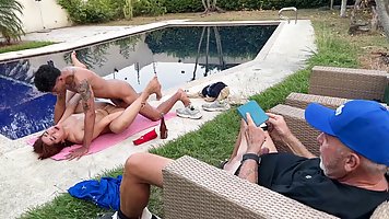 Old cuckold watches as a young tattooed guy fucks his Colombian wife Thiago Lopez