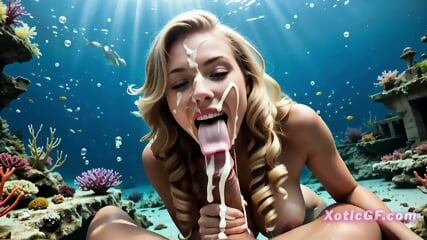 Underwater Sex in the Sea with Busty Mermaid Milf (AI)