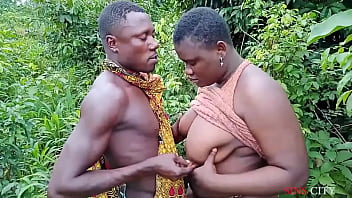 African villagers displays outdoor love making