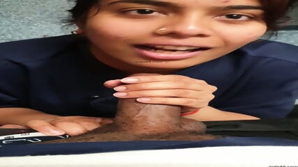 Cute white fe blowjob bhabhi