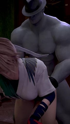 Halloween. the Tyrant Roughly Fucks the Bitch in the Library and Ejaculates Inside Her