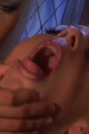 Hot blonde gets punished with rough lesbian sex by four dominant babes