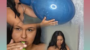 los melones de naomi y sus globos crecen hasta explotar