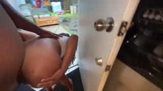 Anal slut next door came over for some salt but got fuck in the rain