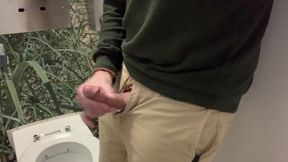 Airport Jerk-off. Rubbing One Out at the Airport Toilet!