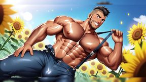 Hot Hunks Teasing Outdoors Made with Ai