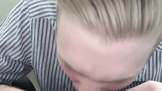 Cute blond gay boy bounces on BBC like a pro for cash