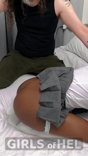 Stepdaughter Has Been a Bad College Girl - Stepdad Has to Punish Her