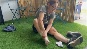 Misty's Sprained Ankle and Crutches