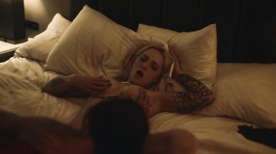 rides strap on in hot shower lesbian chaos