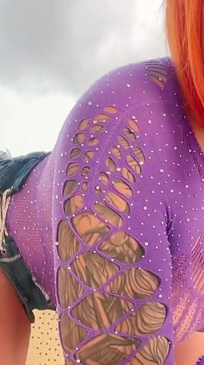 Anitta Miller Is Masturbating and Blowjob a Dick on the Terrace