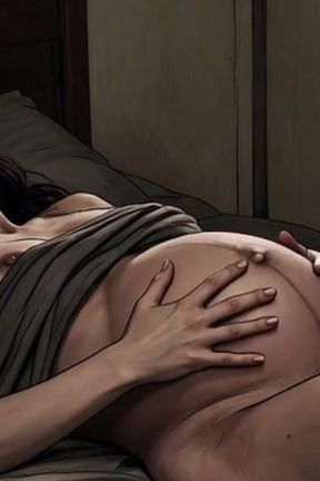 Huge 9 Month Pregnant Belly - Rubbing My Dripping Hairy Bush Until I Cum