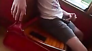 Str8 Thick Chisel Man Faps in Bus