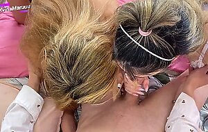 BURNING BLUE Fucks his Coworkers DIVINAMARUUU AND MELISA BUNNNY (Wild Threesome)