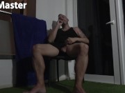 Uncut daddy smokes cigar and jerks off barefoot PREVIEW