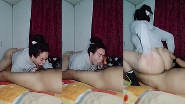 MONTADA COMIENDO
