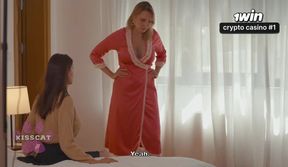 Step Mom Destroys Shy Step Sister’s First Blowjob Teaches Riding and Gushing Creampie
