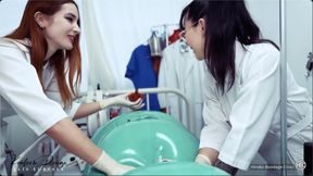 Elis and Hinako Clinic Cruelty: Bondage, Breath Control, Handjob, Sounding, Milking