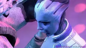 Liara TSoni Tempted by Dark Warrior in Sultry Mass Effect Tryst