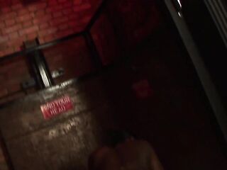 Ebony British Hotty Balls In A Broken Lift