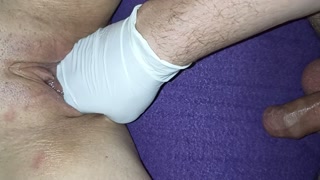 Fisting my wife and fingering anal together jerking off