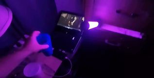 Fucking the Pregnant Slut in Purple Light