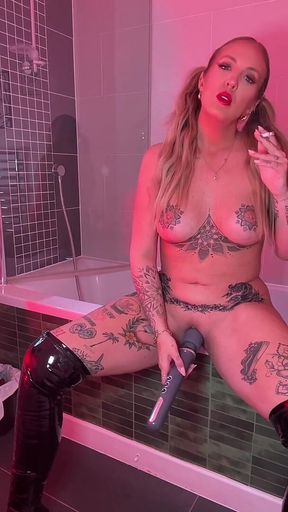 Goddess Gigi Thigh High Boots Smoking Babe
