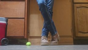 Chrissy standing in kitchen