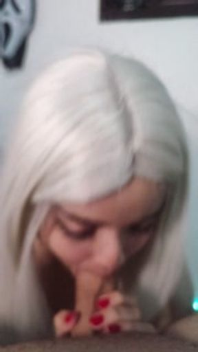 Forbidden Spell: Wellington lost control in the intense blowjob and cum in the witch's mouth