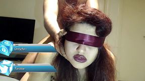 Blindfolded Wife Fucked by a Stranger with Big Cock & Cuckold Watches!