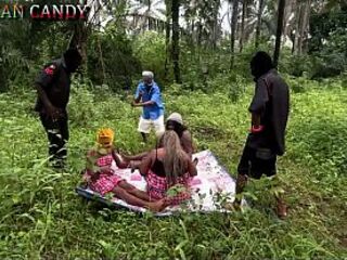 Officers who missed their way in the midst of operation discovered 3 forest maids and this happened.. somewhere in Africa