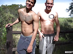 Latin gay interracial and creampie