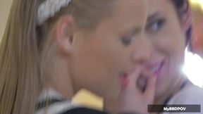 Petite Raven Jillian Janson teases in lesbian photoshoot
