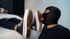 Cleaning Ayla's Sneakers