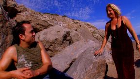 bbw french milf gets her ass fucked on the beach during vacation