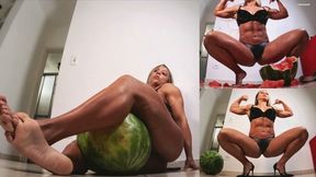 Scissoring the watermelon