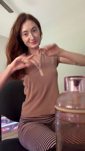 Adorable titty tease