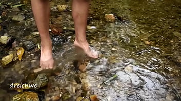 A foot bath in the river