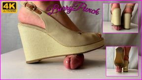 Dirty Wedge Heels Cock Trampling - Cock Crush - Cockbox - Shoejob - Foot Fetish - 4K