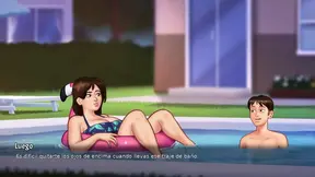 Rich stepmom and tenant get wet in steamy underwater tryst