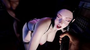 3D horny slut Asian whore stripper teasing the big cock BBC to fuck her pussy